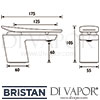 Bristan Claret 1 Hole Bath Filler White Chrome Tap Dimensions